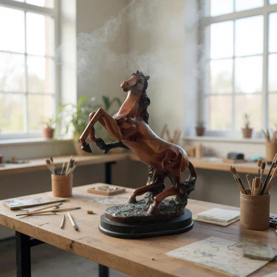 Elegant Bronze Horse Sculpture – Luxury Metal Figurine for Home & Office Decor | The Last Interiors