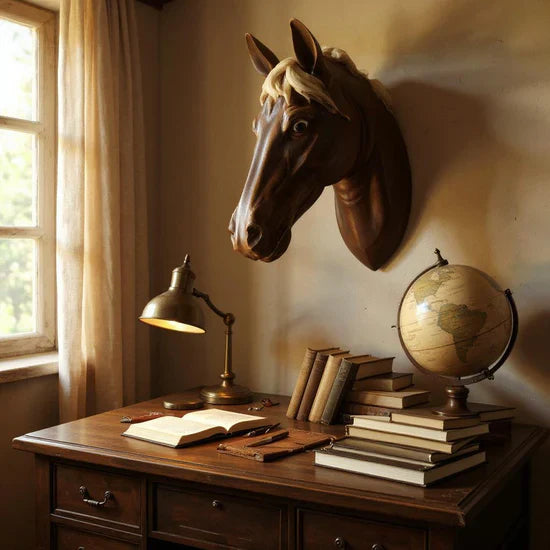 Luxury Horse Head Wall Sculpture for Modern Home Décor | The Last Interiors