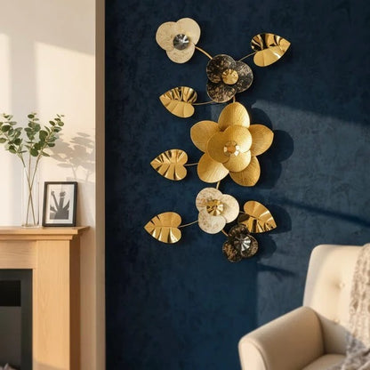 Luxurious Metal Flower Wall Decor