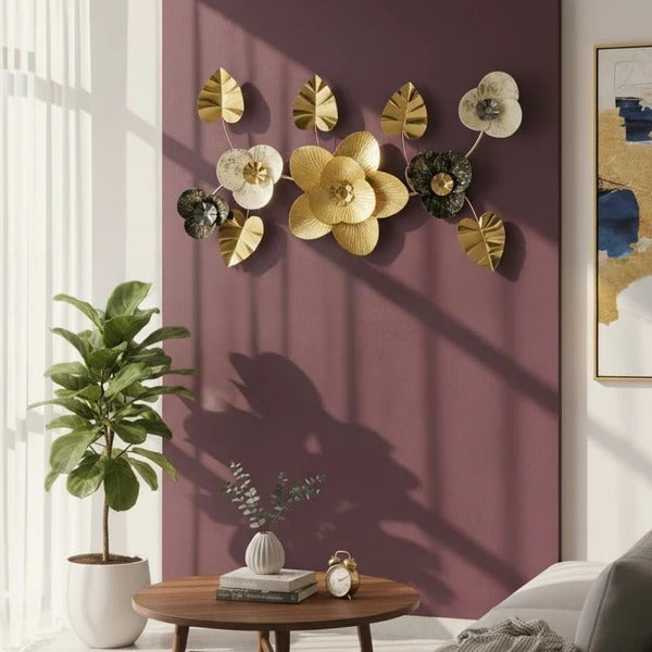 Luxurious Metal Flower Wall Decor