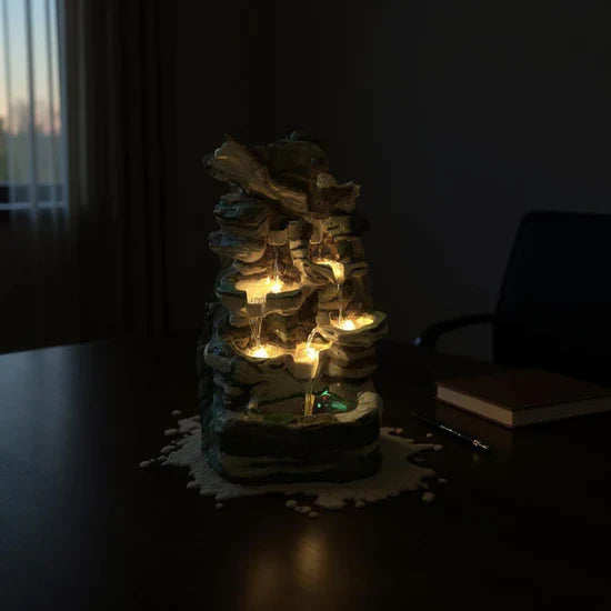 Resin Tree Tone Indoor Water Fountain – Natural Style Home Decor | The Last Interiors