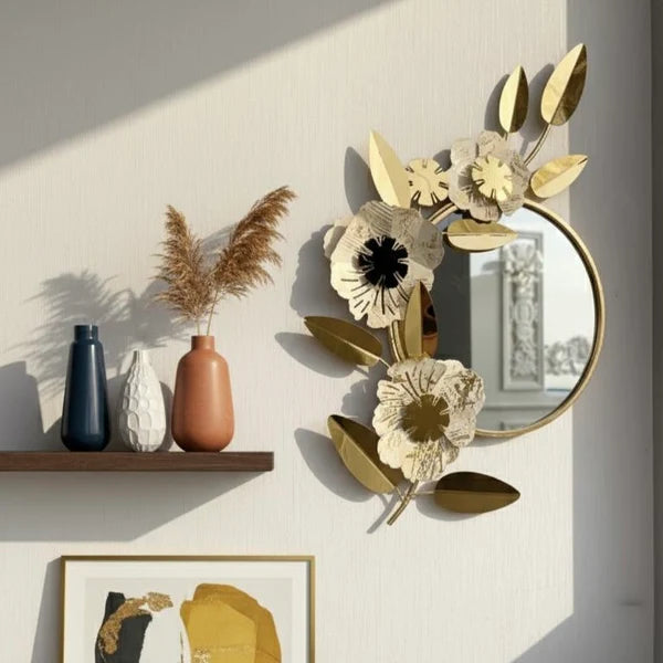 Golden Bloom Harmony Mirror