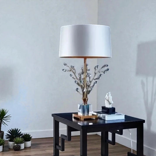 Crystal Leaf LED Decorative Table Lamp for Home & Office | The Last Interiors