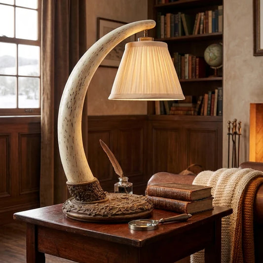 Curved Ivory Accent Lamp