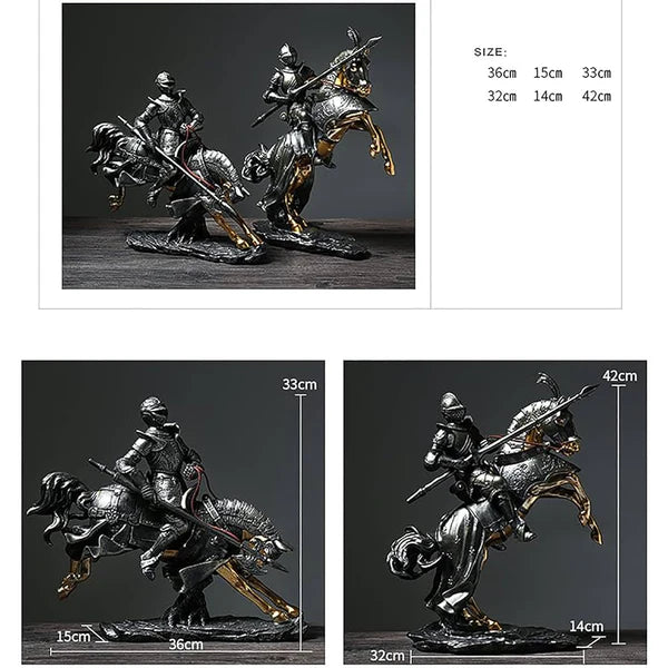 Medieval Knight Statue Sculpture