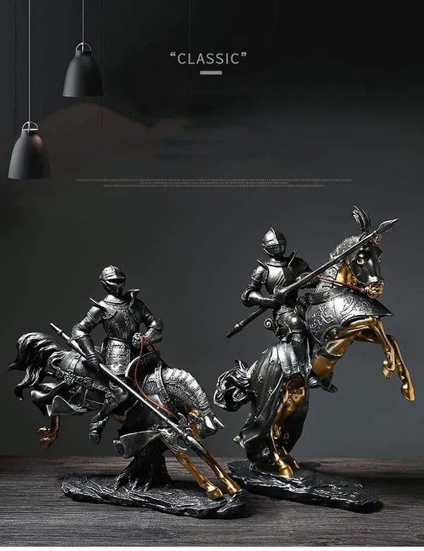 Medieval Knight Statue Sculpture