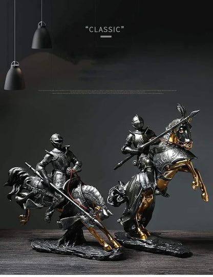 Medieval Knight Statue Sculpture