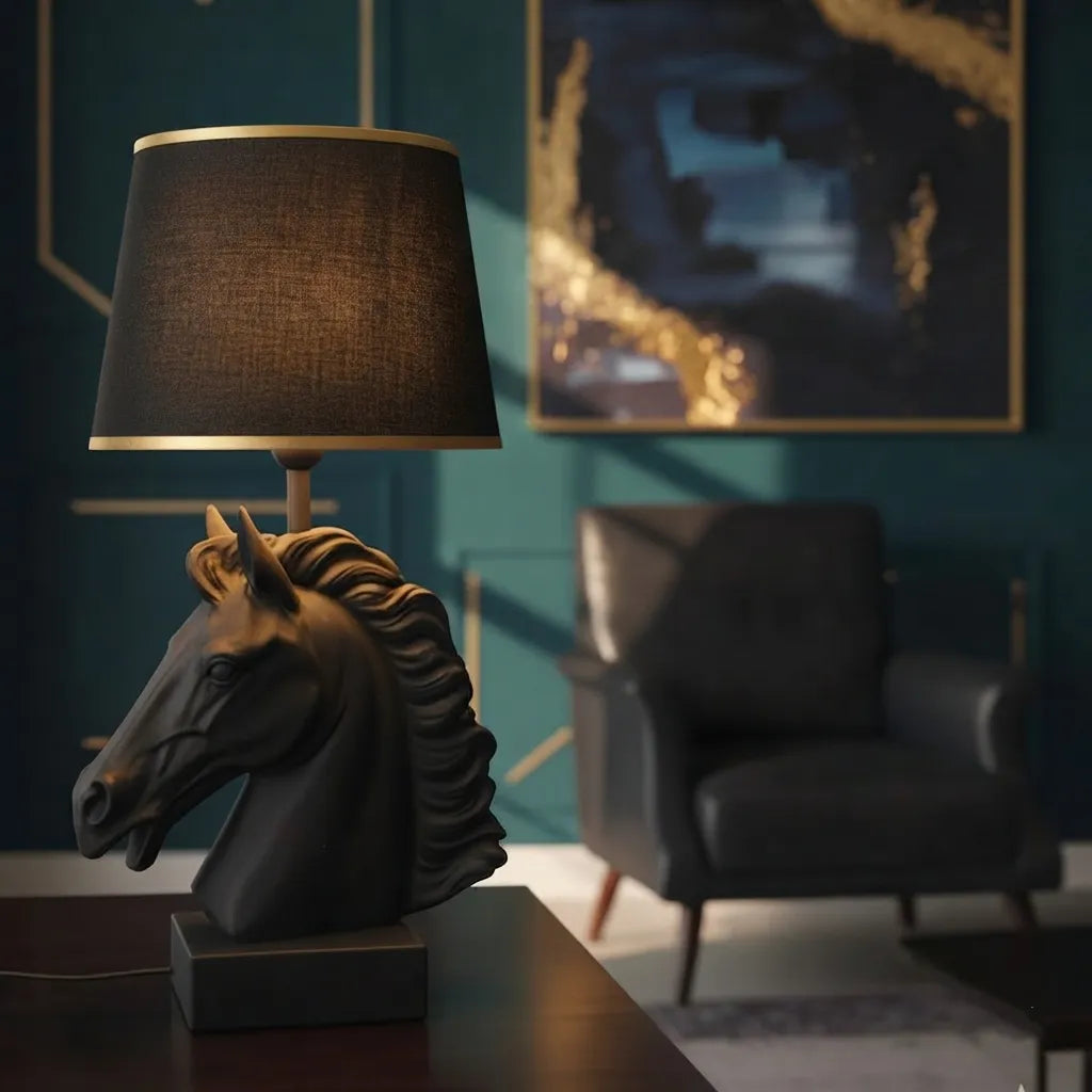 Royal Horse Figurine Table Lamp 1 Pc