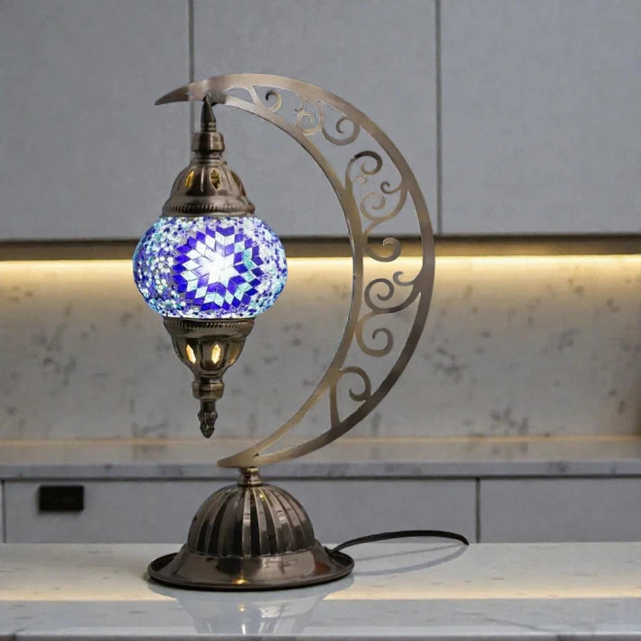 Handcrafted Moon Lamp Turkish Mosaic Lamp Kit for Home Décor | The Last Interiors