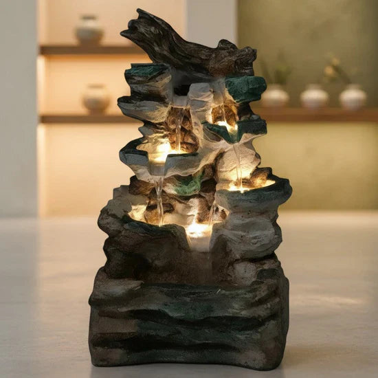Resin Tree Tone Indoor Water Fountain – Natural Style Home Decor | The Last Interiors