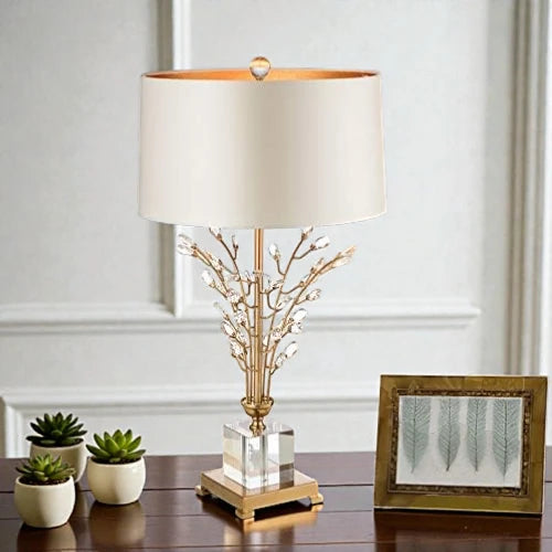 Crystal Leaf LED Decorative Table Lamp for Home & Office | The Last Interiors